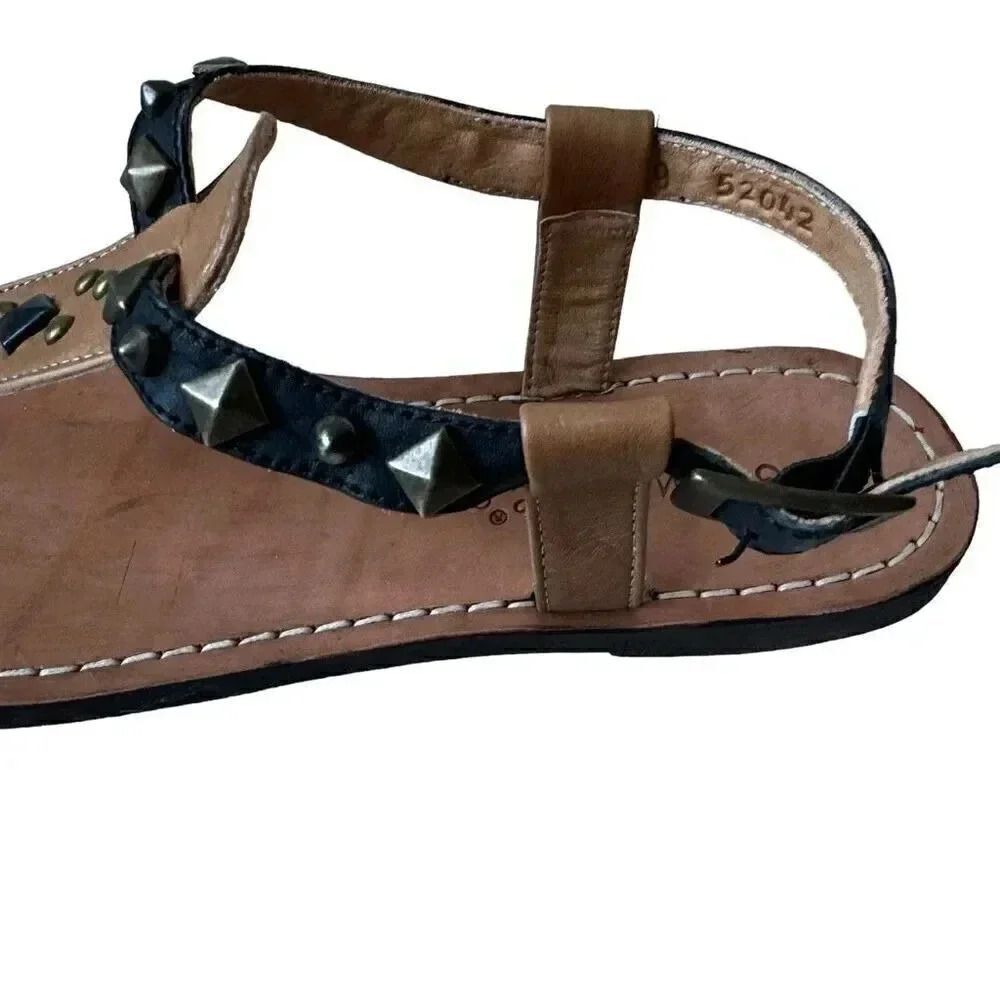 Matisse Brown Tan Thong Leather Flat Women’s  Sandals SZ 9 - Picture 7 of 13